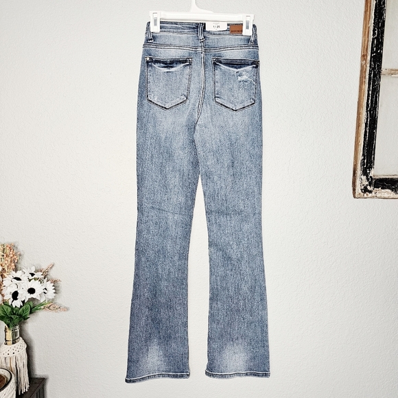 Judy Blue High Rise Bootcut Jeans Size 1/25 Slight Distressing Work Or Play NWT - Picture 10 of 15